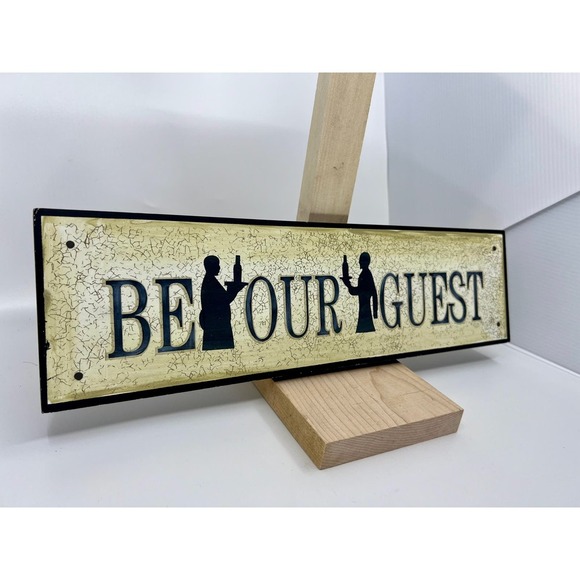 SQUARE NEST BE OUR GUEST WOOD SIGN 17" X 5" - Picture 2 of 4